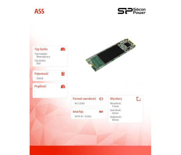 Silicon Power 256GB M.2 SATA SSD A55 - 429113 - zdjęcie 4